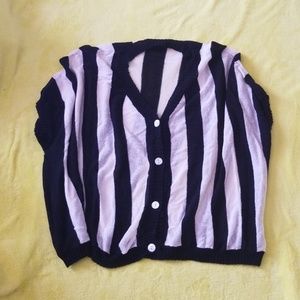 Black and White Poncho Top